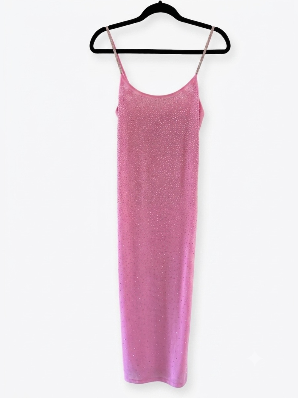 iris Pink Beaded Maxi Slip Dress